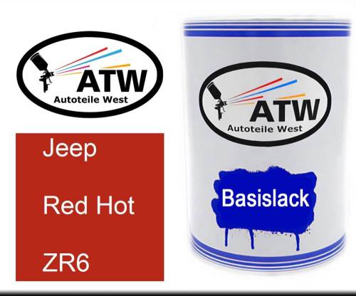 Jeep, Red Hot, ZR6: 500ml Lackdose, von ATW Autoteile West.
